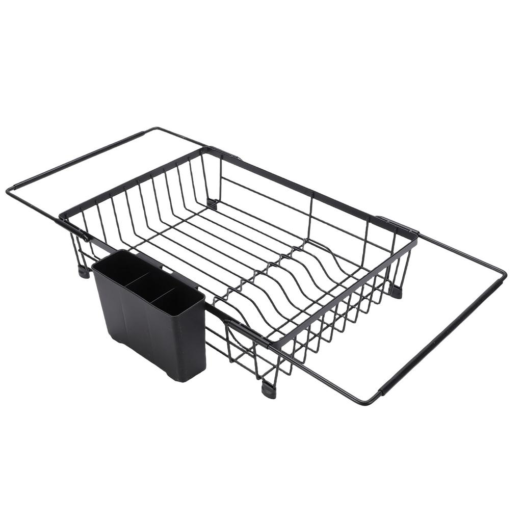Expandable Dish Drying Rack in Sink Iron Kitchen Utensil Dish Holder Drainer Space Saving for Dishes Plates Bowls