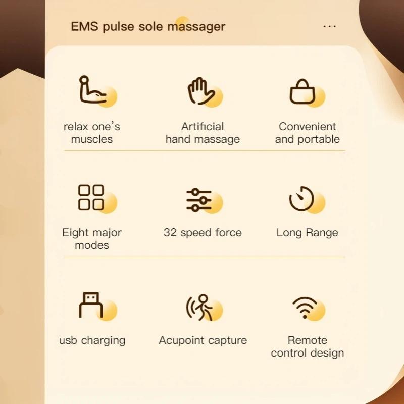 1 Set Foot Relaxation Massager Foot Massage Mat Foldable Ems Electric Foot Massage Pad For Home Use