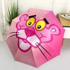 1pc Pink Panther Automatic Personality Umbrella 8-Bone Design Compact Gear for Outdoor Travel, Perfect Helloween Chrismas Gift for Friends or Family y