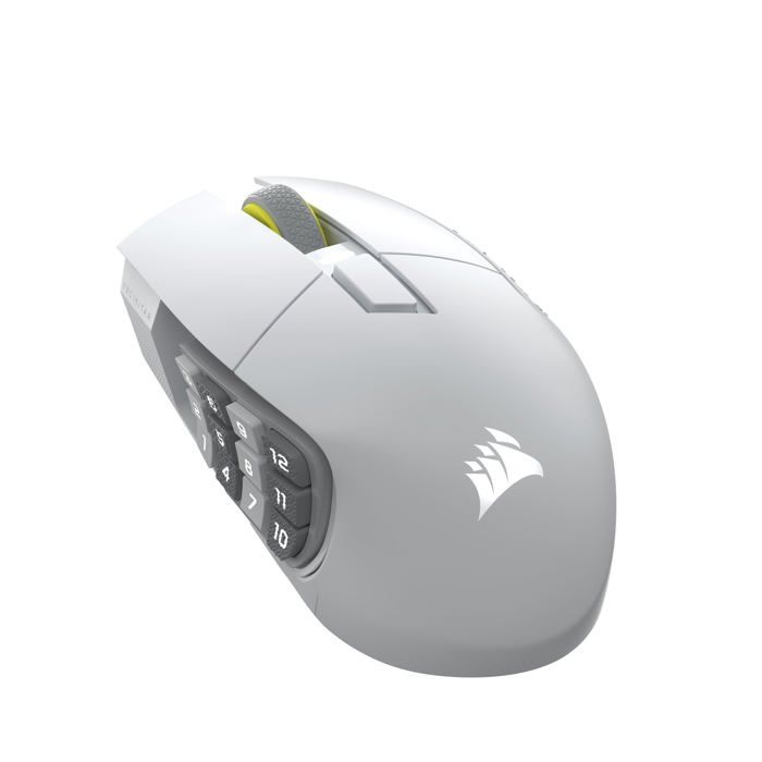CORSAIR SCIMITAR ELITE WIRELESS SE MMO Souris De Jeu – 33 000 DPI, 16 Boutons Programmables, Adjustable Key Slider™, Elgato Virtual