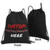 Custom Your Design Text Photo Logo Drawstring Backpack Bags Lightweight Foldable Gym Sports Sackpack Sacks for Training