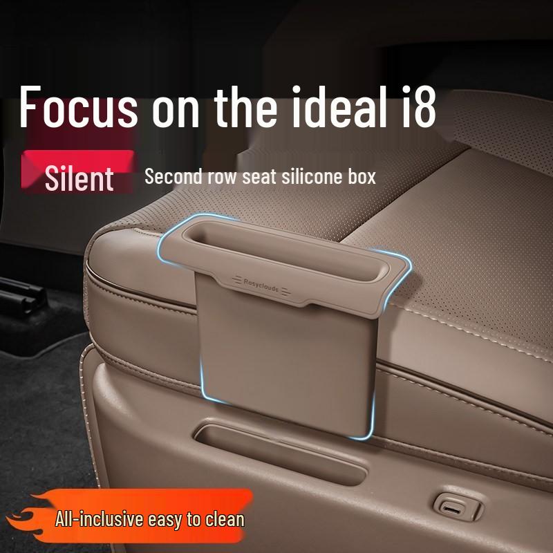 Ideal i6/i8 Second Row Seat Silicone Storage Box - Car Interior Decoration Accessories