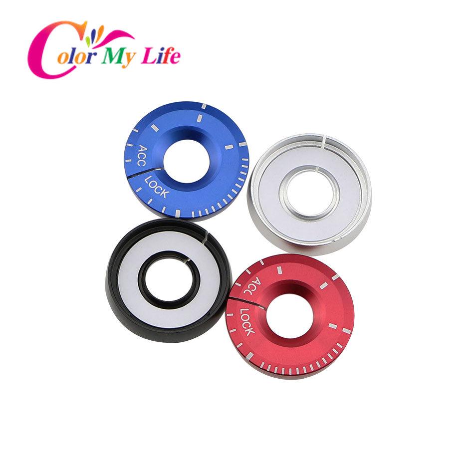 Color My Life Car Ignition Circle Key Ring Stickers Switch Cover for Volkswagen VW Golf 7 MK7 7.5 MK7.5 2013 - 