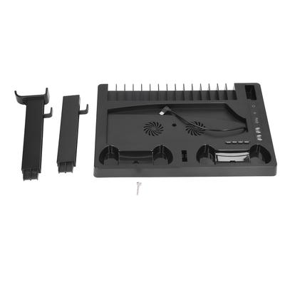 For PS5 Vertical Stand Cooling Fan Professional Dual Controller Charger Station with Headphone