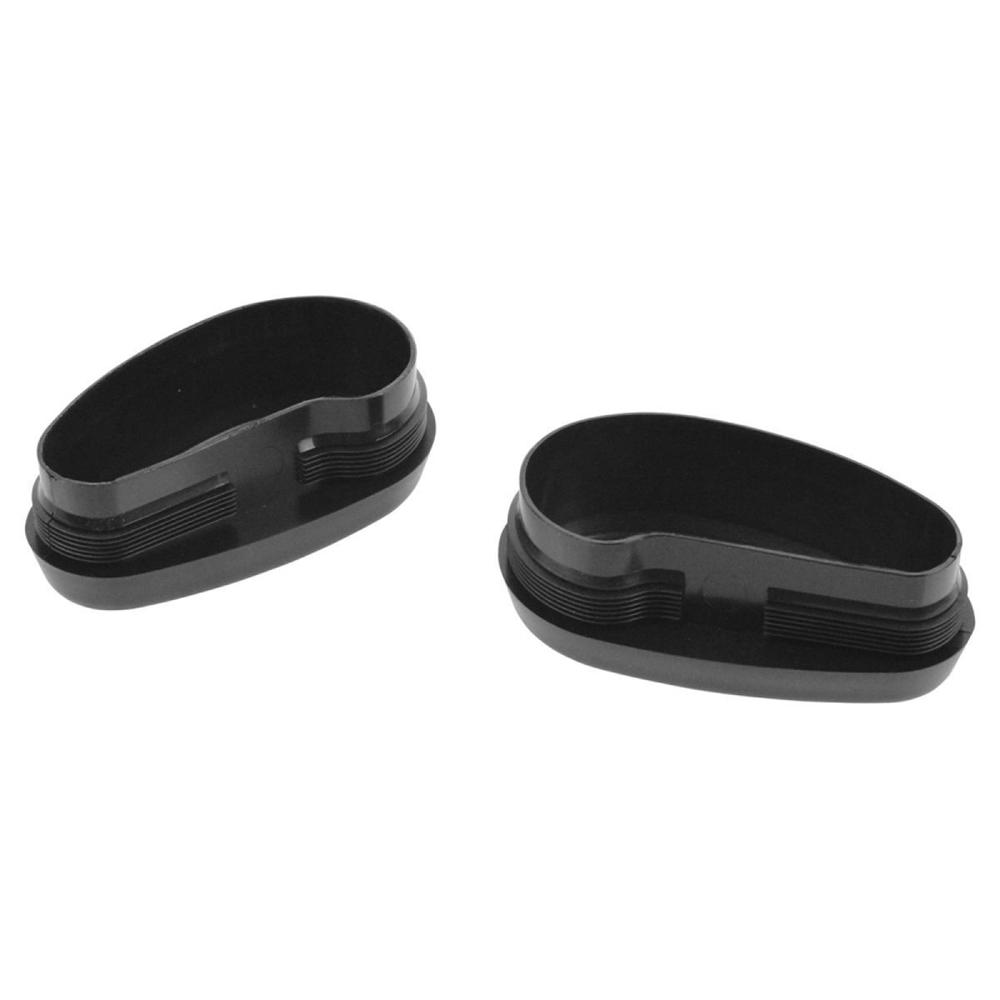 Pair Tubular Side Step or Steps 2 End Caps Fit For 2009-2017 Dodge Ram 1500-3500