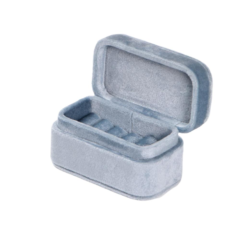 Square Rings Bearer Box Luxury Jewelry Organizer Simple Velvet Rings Holder  Propose