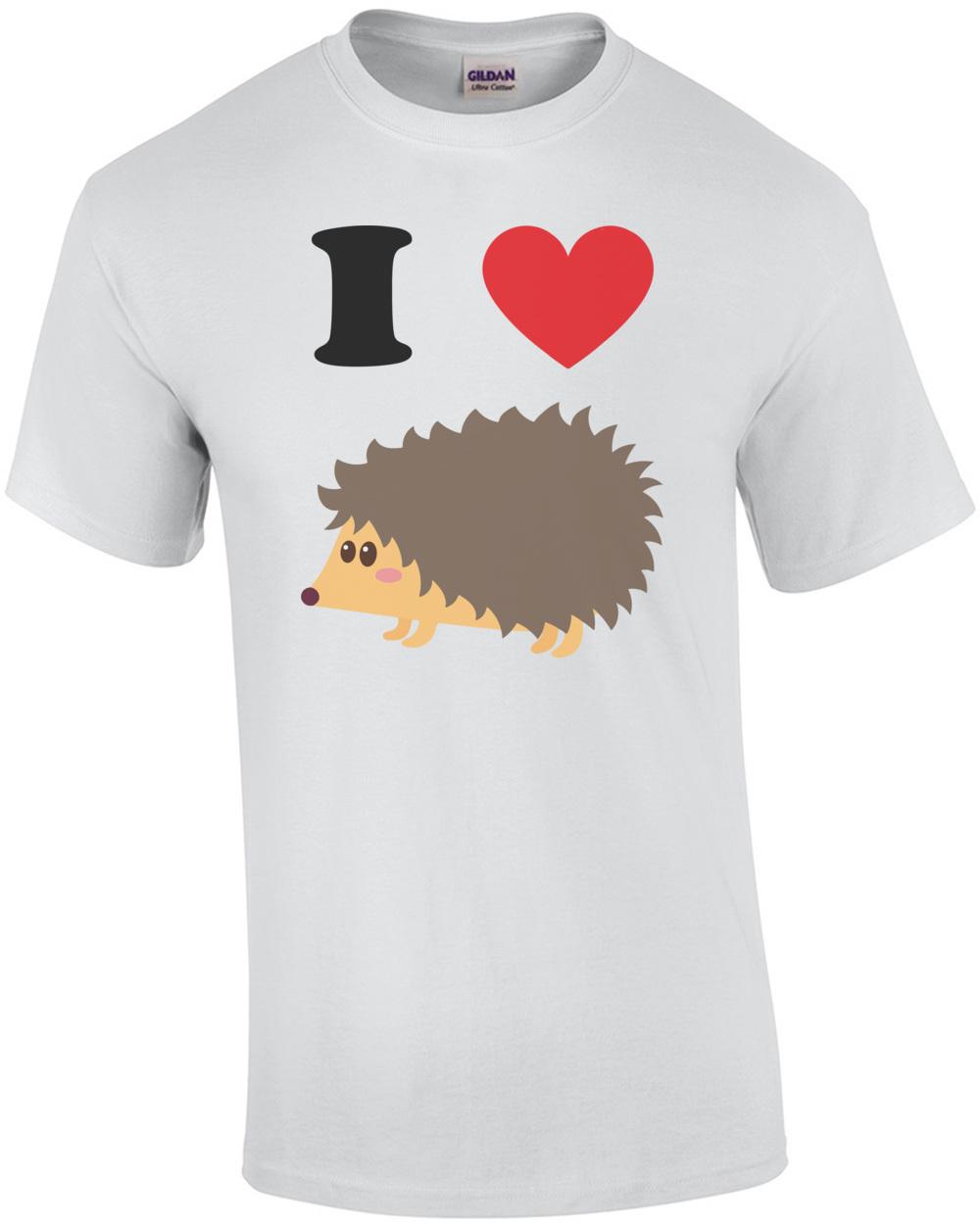 Я люблю (сердце) ежики - футболка с ежиком Унисекс футболка XL