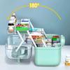 Large Capacity Family Medicine Organizer Box Portable First Aid Kit Medicine Storage Container Family Emergency Kit Box