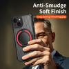 For iPhone 14 Magnetic Case with Kickstand PC+TPU Phone Back Cover