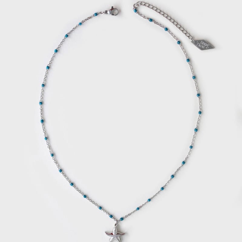 LingerPiece Starfish Blue Ball Chain Necklace