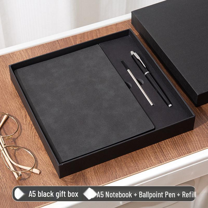 High-End Custom Sheepskin Business Notebook with Logo