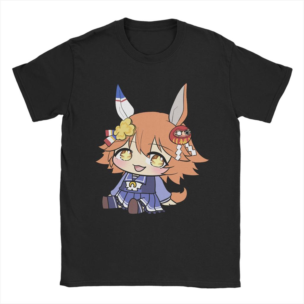 Anime Uma Musume Pretty Derby T-Shirts Men Cool Pure Cotton Tees Crew Neck Short Sleeve T Shirts Gift Idea Clothes