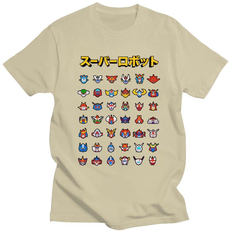 Custom Cool Mazinger Z Grendizer Goldorak UFO Robot T Shirt Men 100 Cotton Tshirt Casual Tee Tops Streetwear Tshirts