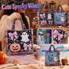 Halloween-Stepptasche mit Stickerei - Feiertags-Umhängetasche für Damen