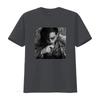 Vintage Streetwear Maluma Rapper Porträt Schwarz Weiß Druck Cool Lässig T-Shirt Vintage Gewaschen Weich Streetwear Atmungsaktiv
