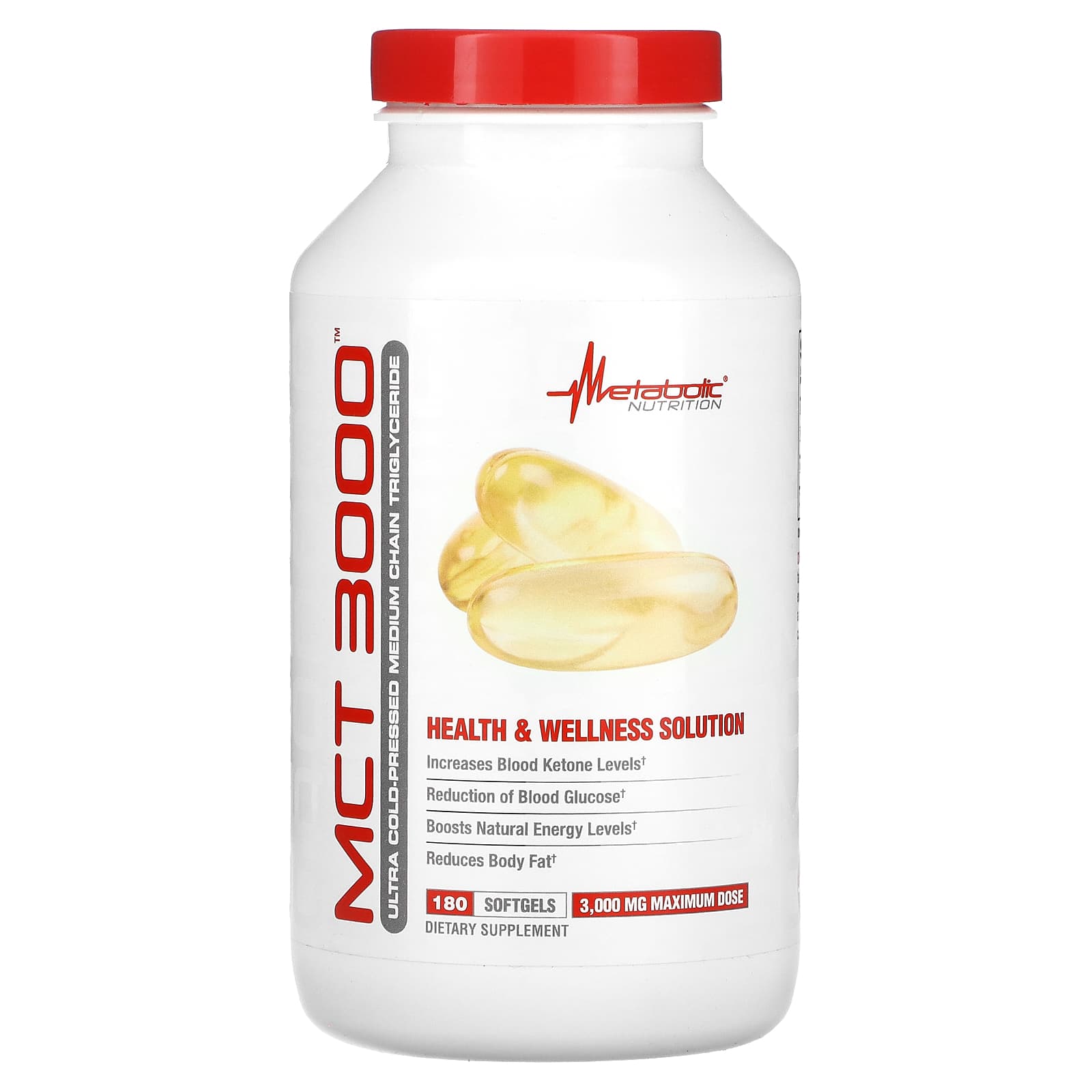 

Mct 3000, 1,000Mg, Softget 180 tablets
