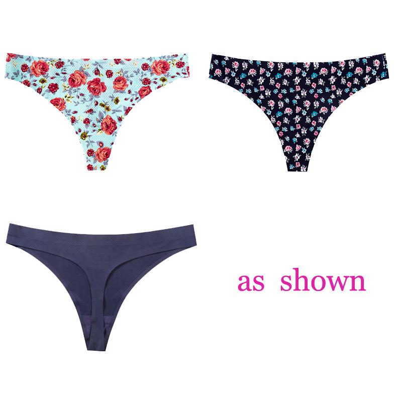 CINOON 3 Teile/los Frauen Sexy Blumen Dessous Versuchung Low-taille Höschen Tanga Keine Spur Atmungsaktive Unterwäsche G String Dessous