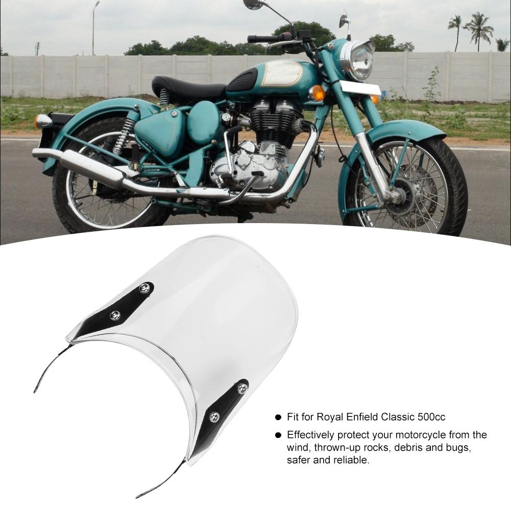 Motorcycle Modified Windshield Wind Deflector Fit for Royal Enfield Classic 500c Transparent