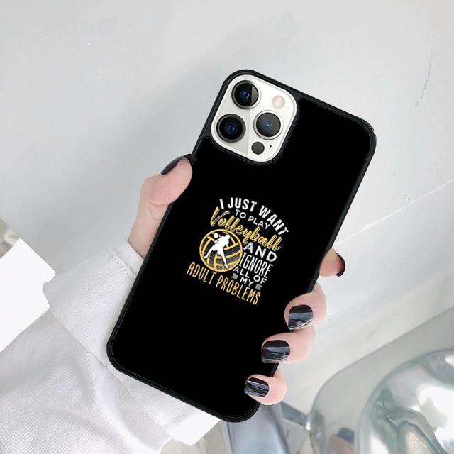 Play Volleyball Quotes Phone Case Cover For iPhone 17 Air 15 Pro MAX 16 Plus 14 12 11 13 Coque