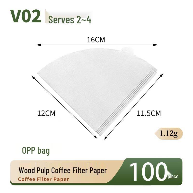 Chuanbao V02 White Pour-Over Coffee Filter Paper