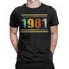 Klassieker van 1981 Origineel Unisex Unisexs T-shirts 45e Verjaardag Grappig T-shirt Korte Mouw Ronde Hals T-shirts Katoenen Kleding