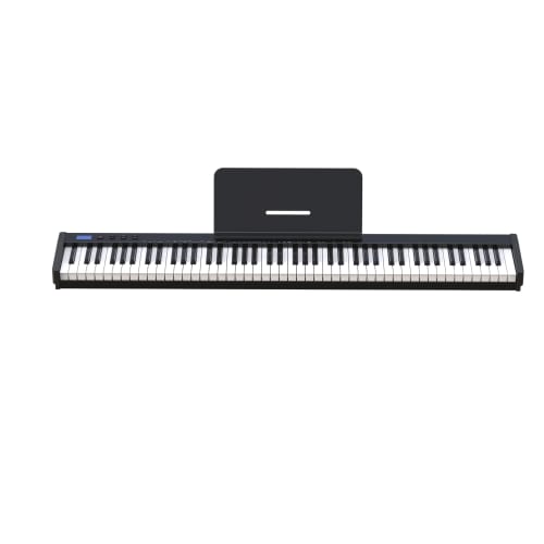 NikoMaku SWAN-S 88-Key Digital Piano with Japanese Language, MIDI Support, Compact, Lightweight, Slim Design, Rechargeable, for Beginners, Soft Case,