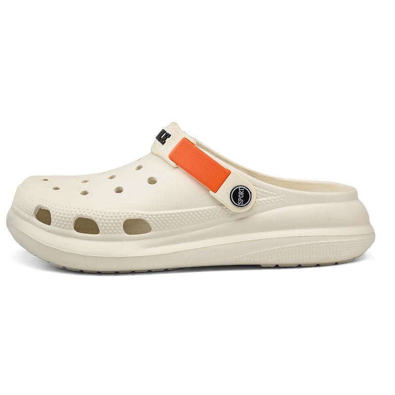 

Нескользящие мужские тапочки EVA, летняя классика, мужская повседневная водонепроницаемая обувь, мужские мягкие сандалии для отдыха на природе, пляжные шлепанцы, взрывной стиль 45 белый