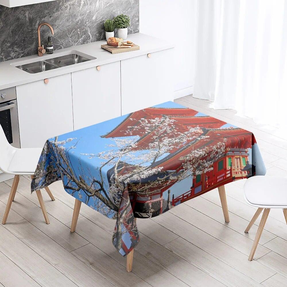 Winter snow tablecloth beautiful  anti-fouling waterproof rectangular kitchen table home decoration