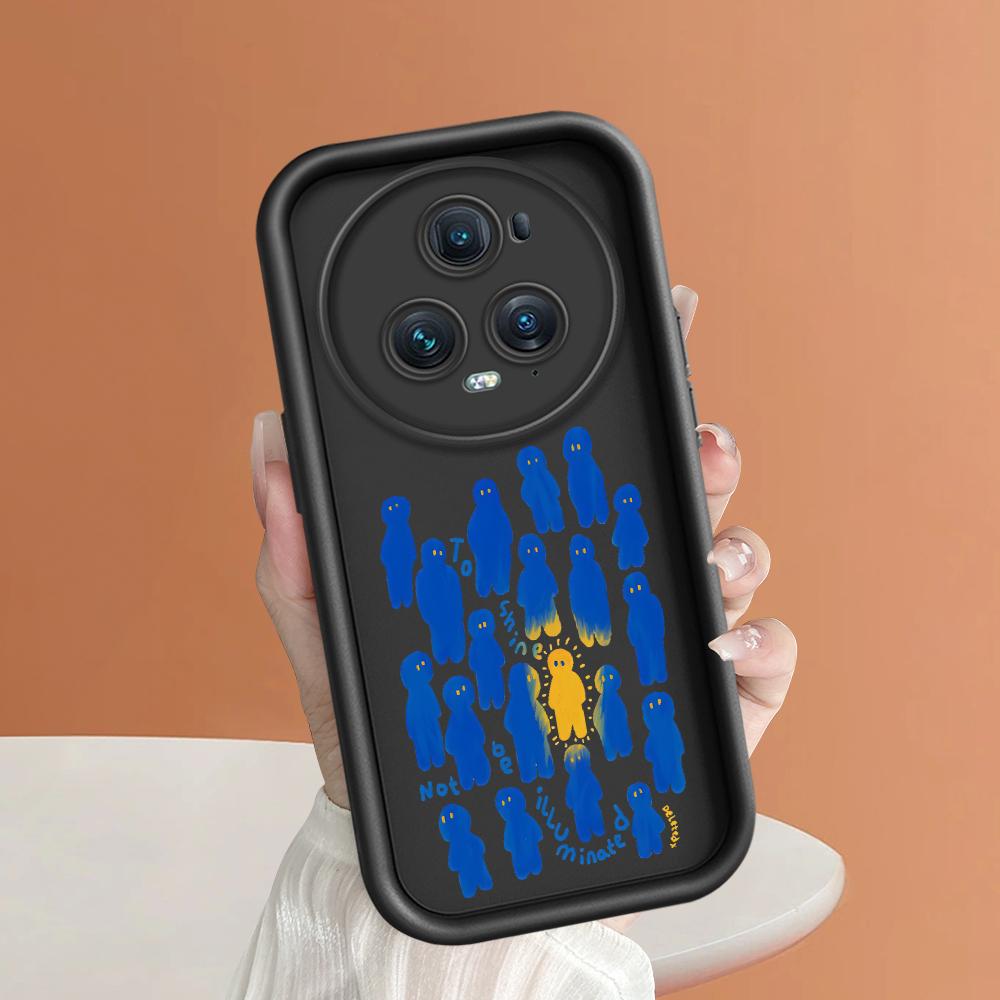 Soft Silicone Square Ladder Printing Pattern Phone Casing Full Cover Camera Shockproof Protection Rubber Case for Huawei Honor