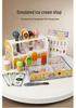 Wooden Ice Cream Cart Playhouse Toy for Early Learning