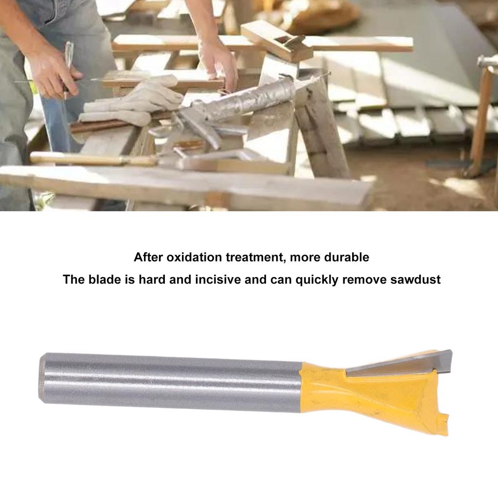 Woodworking Dovetail Router Bit 1Celsius4in Shank Tungsten Steel Alloy Router Bit for Trimming
