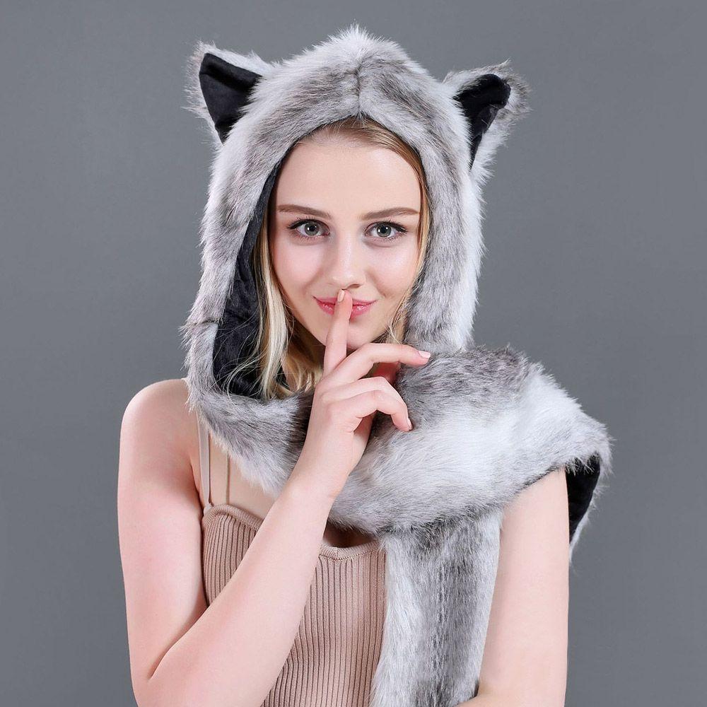 Warm Warm Earmuff  Hat 3 in1 Hat Scarf Set Winter Cap With Scarf Gloves  for Men Women