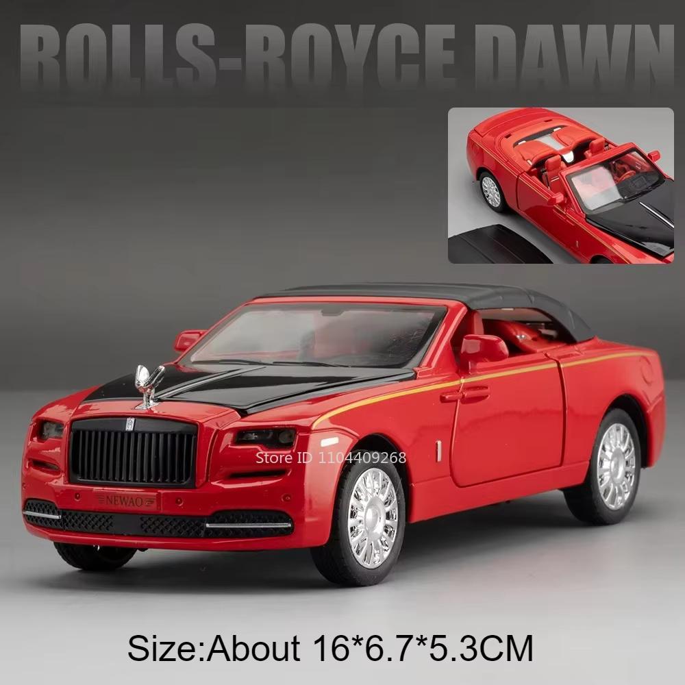 1:32 Scale SRT Tomahawk XVGT Rolls Royce Dawn Alloy Car Model Toy Music Light Pull Back Supercar Models Kids Desktop Ornaments