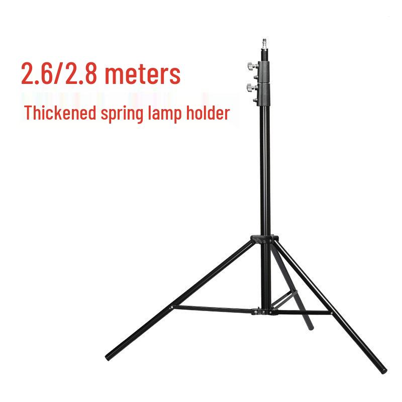 2.8m Heavy-Duty Tripod Flash Stand with Green Screen & Built-in Spring for Photography & Stage Lighting