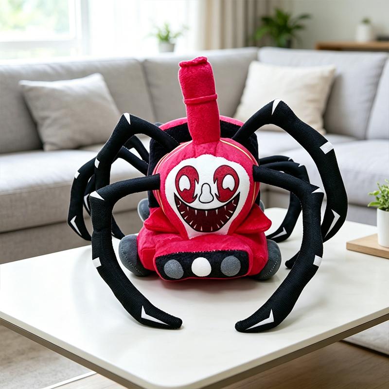 Treno Ragno Peluche Giocattolo Faccia Spaventosa Bambola Imbottita Morbida Soffice Stile Horror Collezionabile Regalo Per Adolescenti Decorazione Halloween