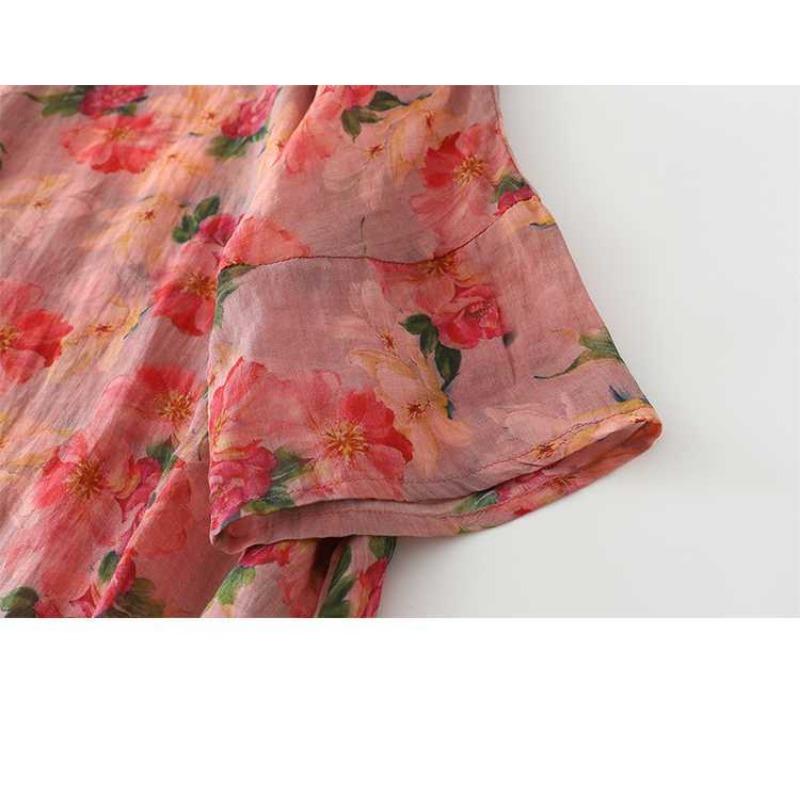 Personalized Diagonal Plate Button Printed Split Modified Dresses