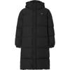 Korean Style Long Hooded Warm Comfortable Simple Long Sleeve Down Jacket Unisex Outerwear Black LE2404DP08BK