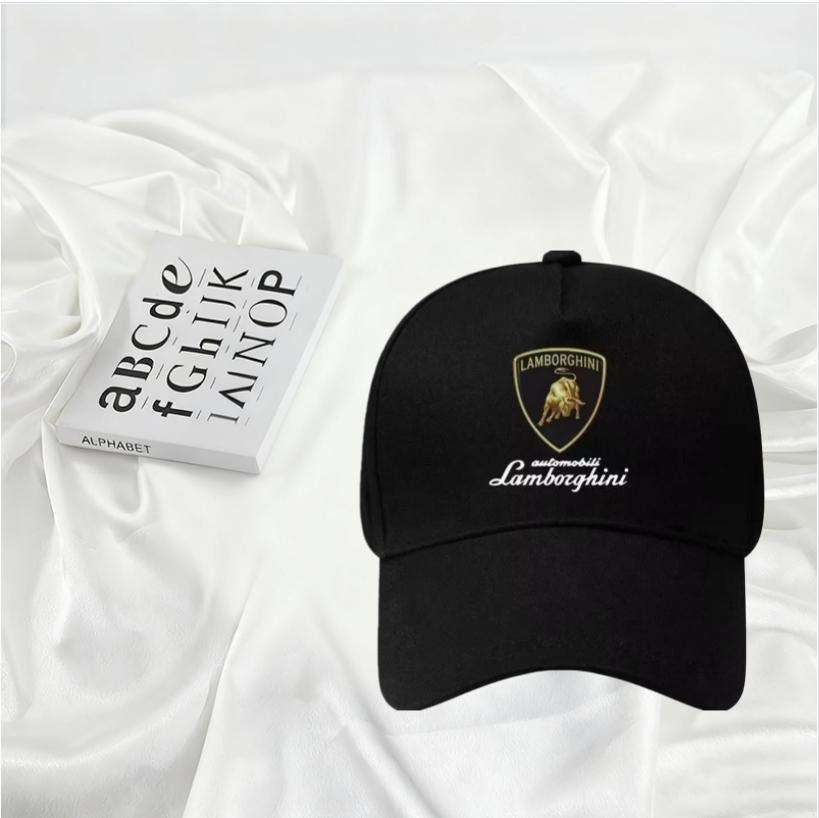 New Car Casual Duckbill Cap Cap Adjustable Baseball Outdoor Summer Sports Hat For Lamborghini Urus Huracan Aventador Premium-1