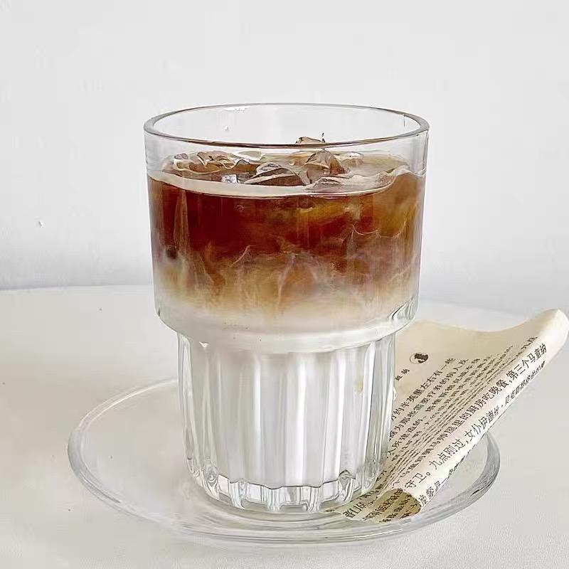 316ml Transparent Iced Americano Latte Kaltgetränkebecher Whiskey Cocktail Bierkrüge Weinzubehör Weinglas für Bar Party
