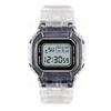 Waterproof Student Sport Digital Watch with Transparent Square Design and Luminous Alarm