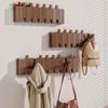 YIXI Wall & Door Mount Wooden Coat Hook Rack