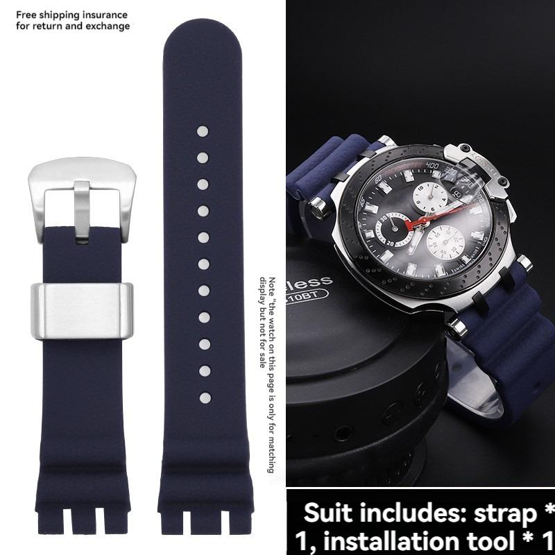 For Tissot Racing Series T115 Silicone Stainless Steel Buckle T115.417 Watch Band Men's Watch Accessories 22mm Waterproof Strap