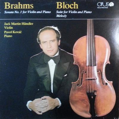 LP Record JOHANNES BRAHMS  ERNEST BLOCH  Sonata No.1 For Violin And Piano S 91110724 Opus 1978 Czechoslov Classical Used