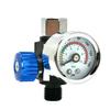 Pneumatic Inline Oil Water Trap Filter with Air Regulator Gauge for Airbrushes to Remove Contaminants and Water from Air Supply