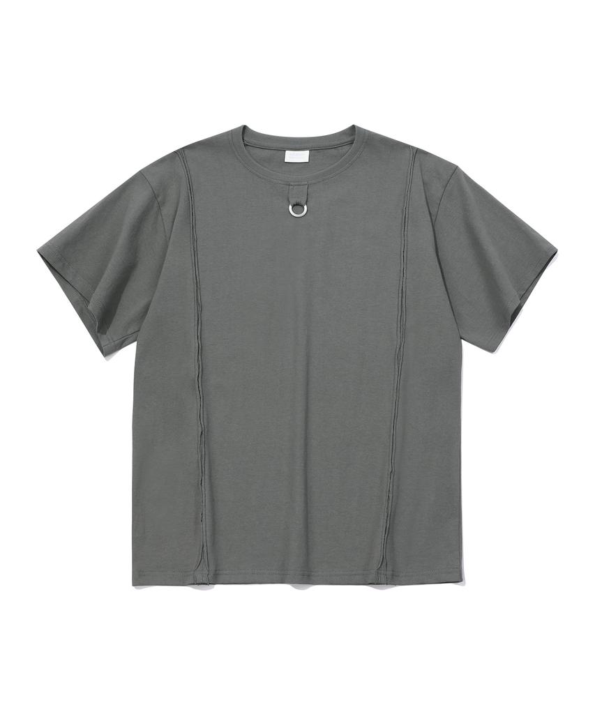 EPISODE UNTITLED Cut-Off Logo Ring Point T-Shirt_Grey