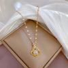 Exquisite Fashion Mermaid Zircon Necklace Retro Dinner Light Luxury Versatile Stainless Steel Clavicle Chain