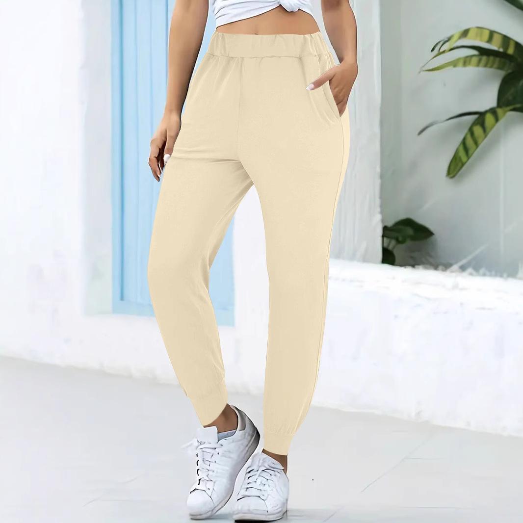 

Женские однотонные спортивные и повседневные брюки с карманами XXL хаки