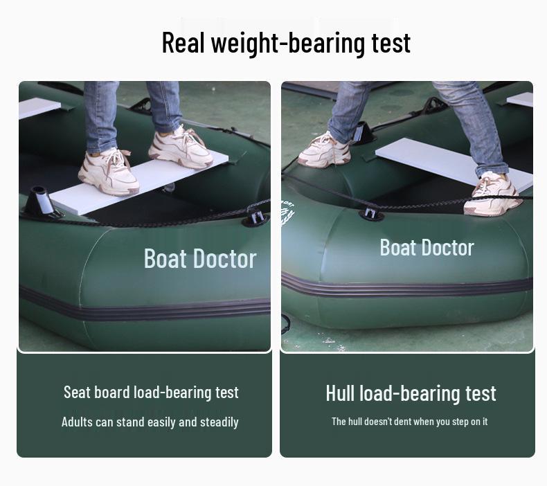 Durable Hard-Bottom Inflatable Rubber Dinghy Kayak for Fishing & Lifesaving
