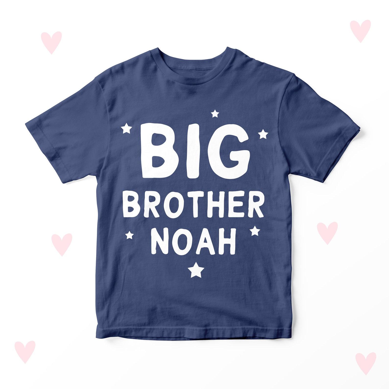 Big Brother T-shirt Baby Announcet Baby Shower Gifts Personalised 100