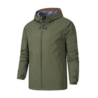 Autumn Windcheaters Winter Charge Jacket Men's Thin Hooded Windbreaker Coat Windproof Waterproof Outdoor Men's Tactical Coats Black